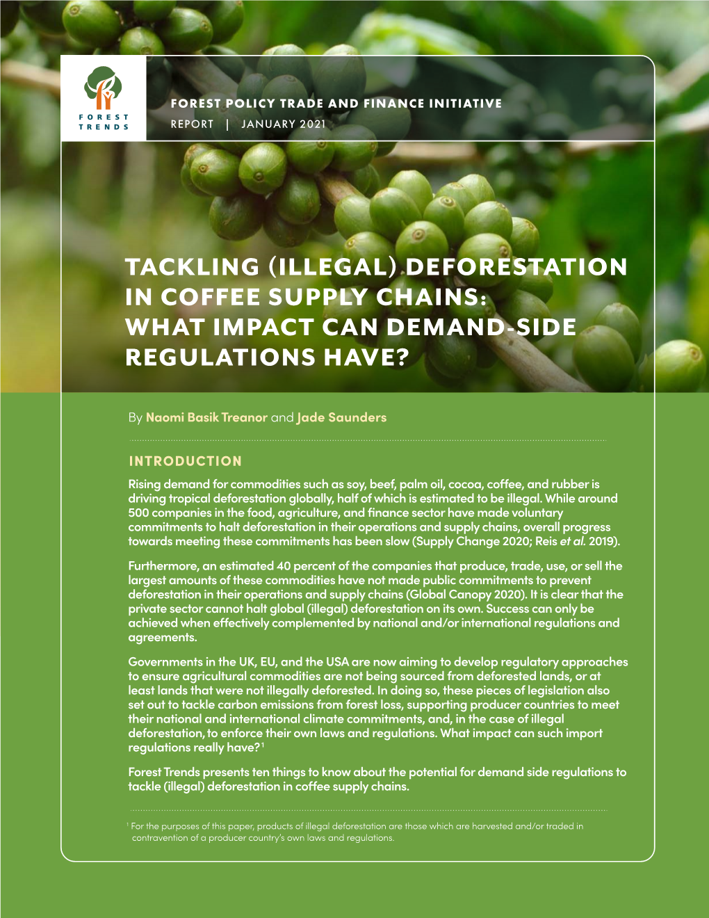 Deforestation in Coffee Supply Chains: What Impact Can Demand-Side Regulations Have?