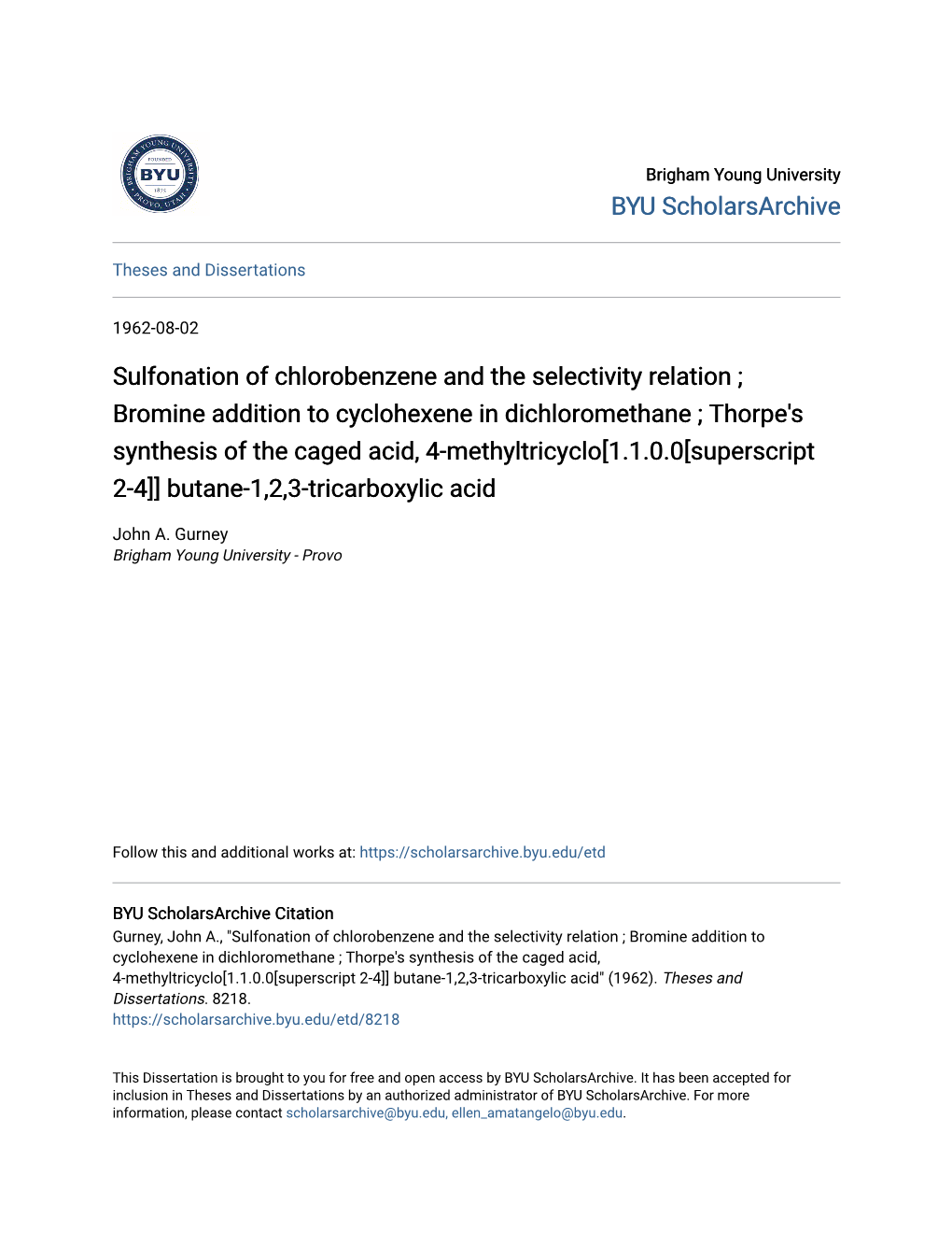 Bromine Addition to Cyclohexene in Dichloromethane ; Thorpe's Synthesis of the Caged Acid, 4-Methyltricyclo[1.1.0.0[Superscript 2-4]] Butane-1,2,3-Tricarboxylic Acid