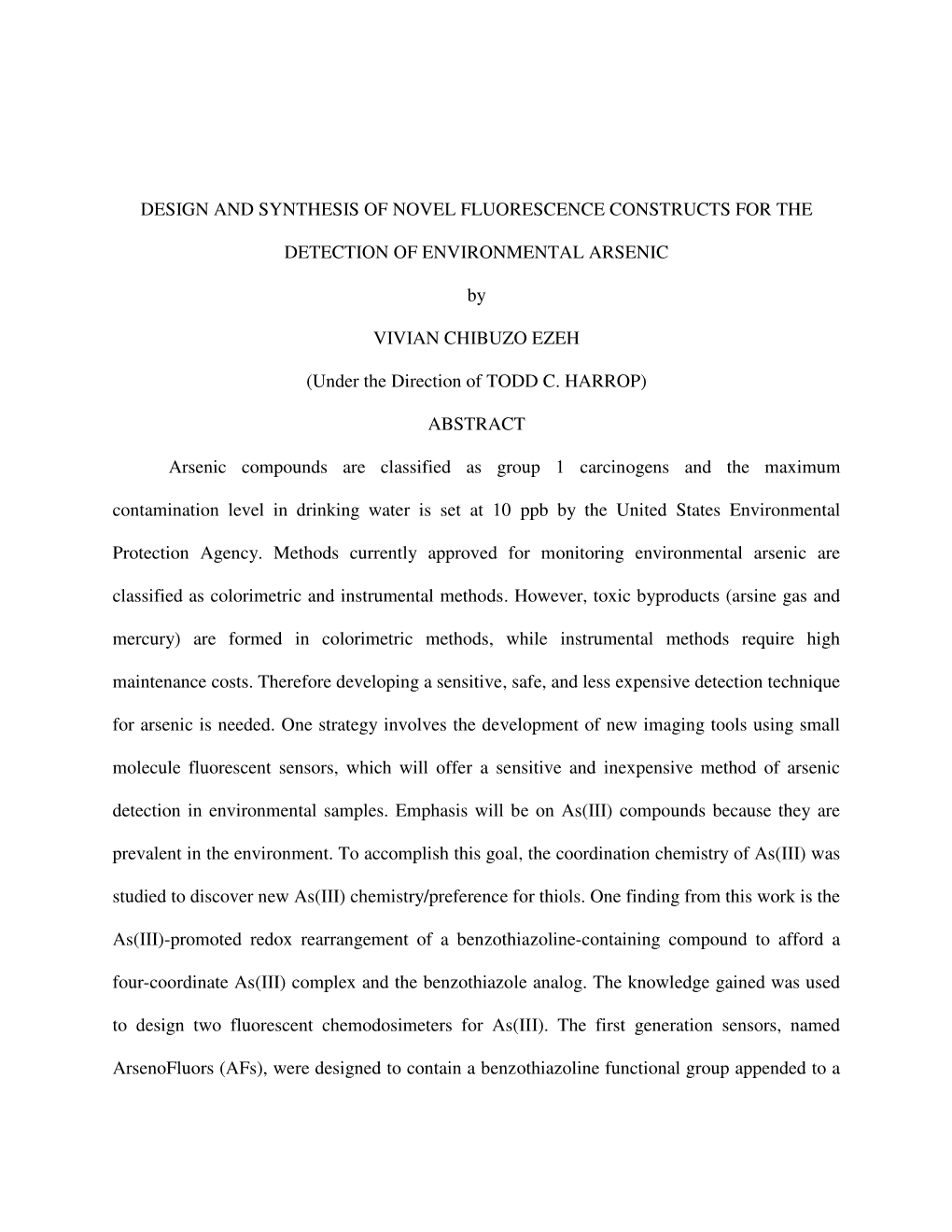 Design and Synthesis of Novel Fluorescence Constructs for The