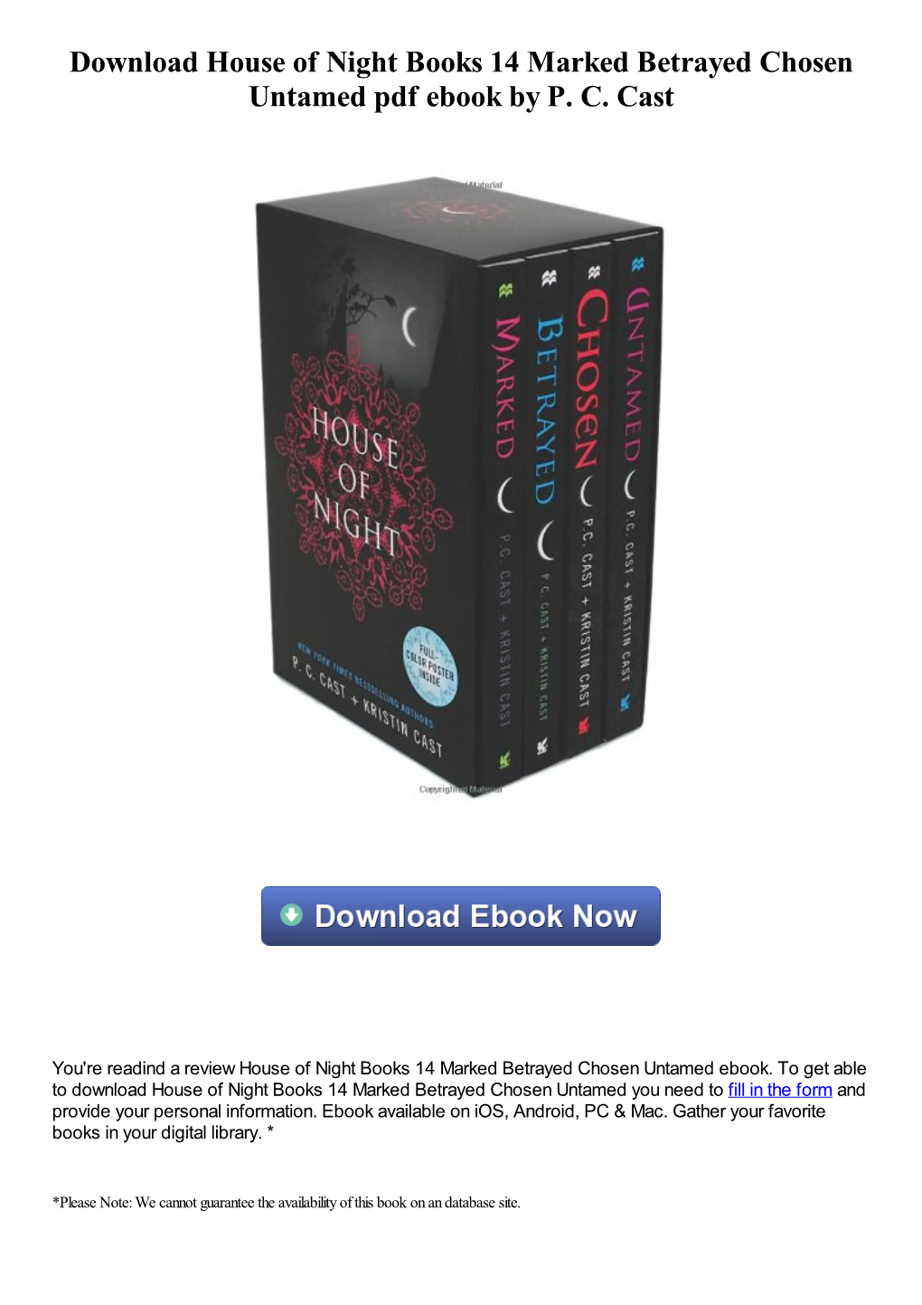 Download House of Night Books 14 Marked Betrayed Chosen Untamed Pdf Ebook by P