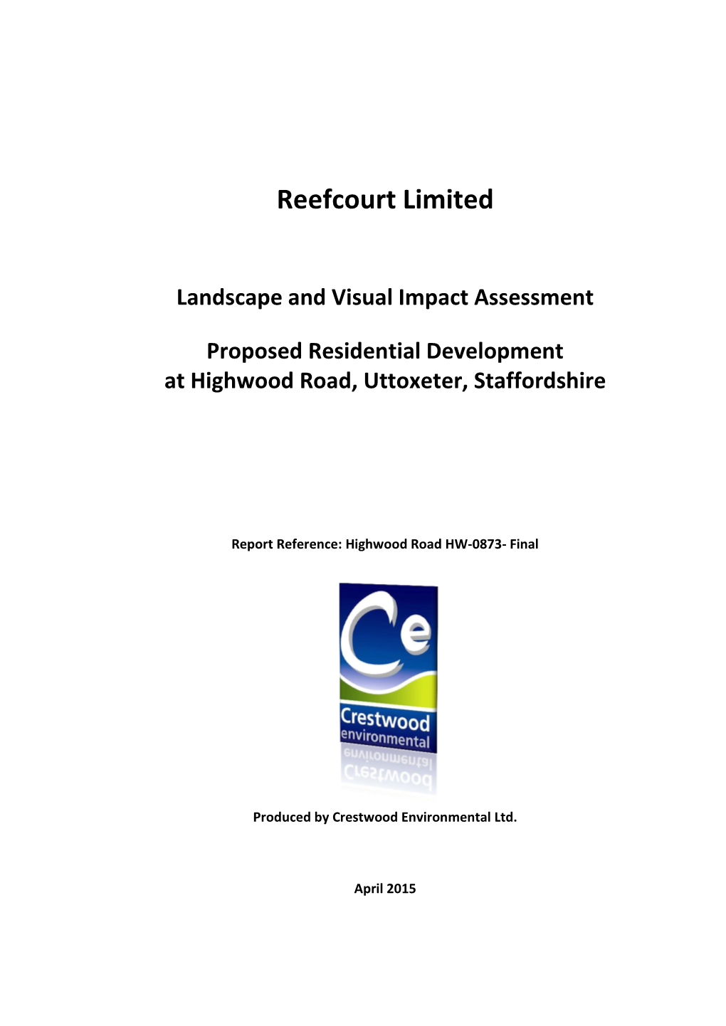 Reefcourt Limited Landscape and Visual Impact Assessment