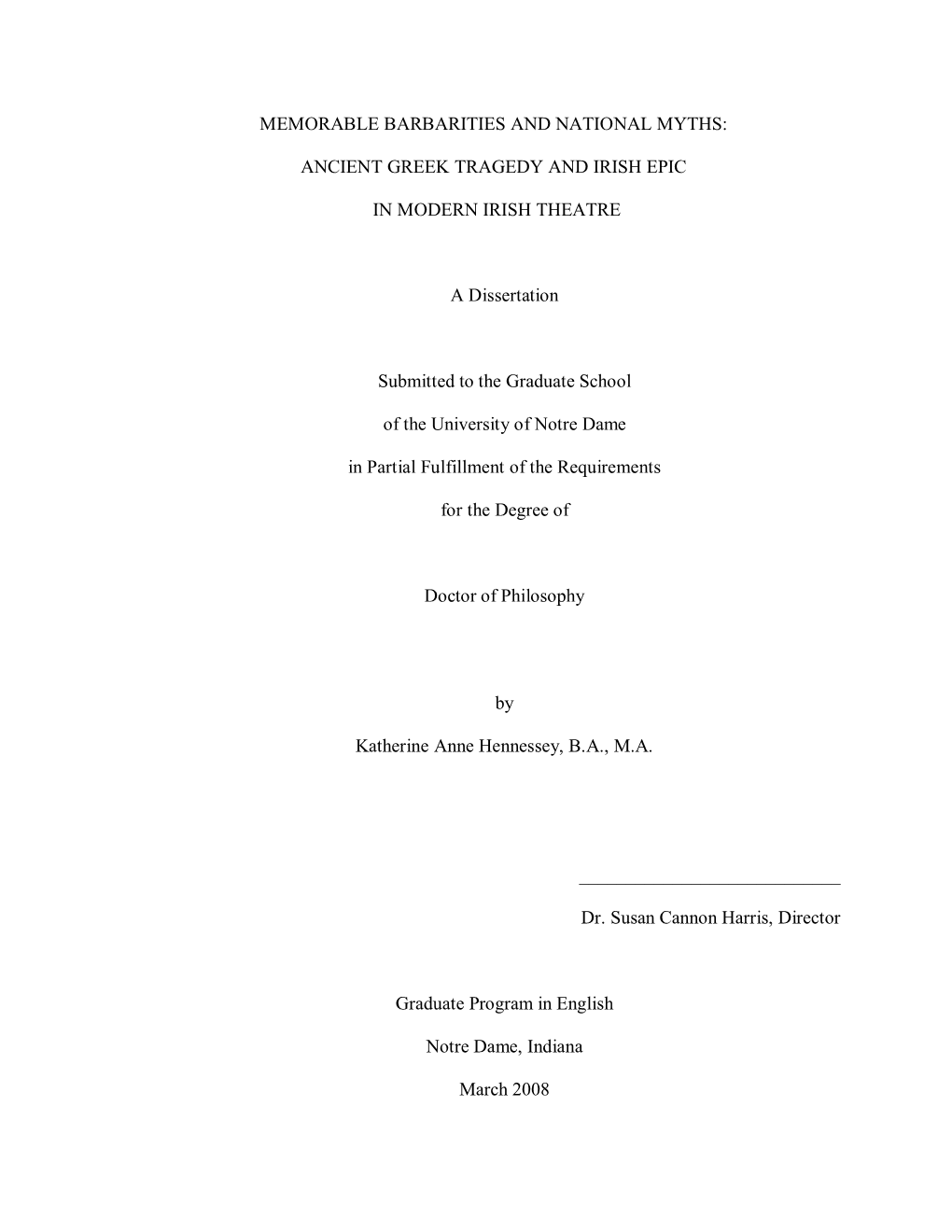 Ancient Greek Tragedy and Irish Epic in Modern Irish