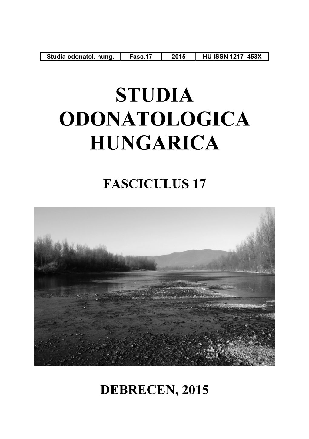 Studia Odonatologica Hungarica