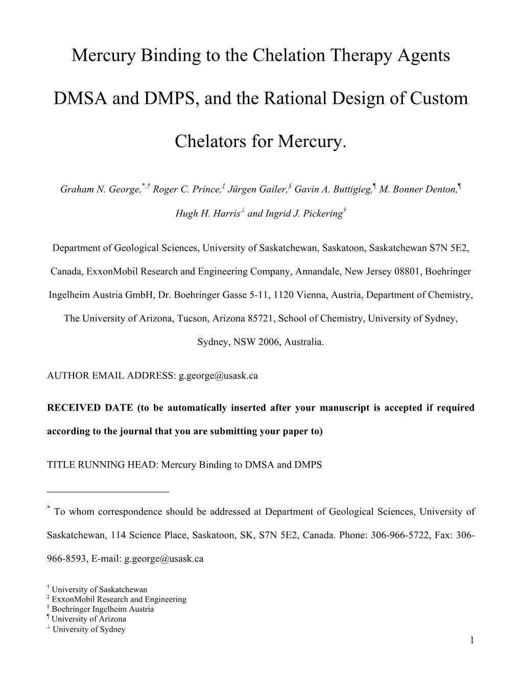 Mercury Binding to the Chelation Therapy Agents DMSA and DMPS