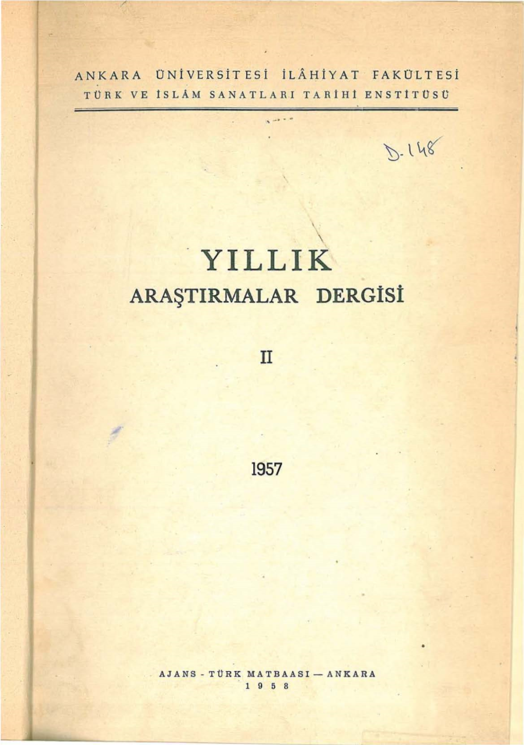 YILLIK ARAŞTIRMALAR Dergisi