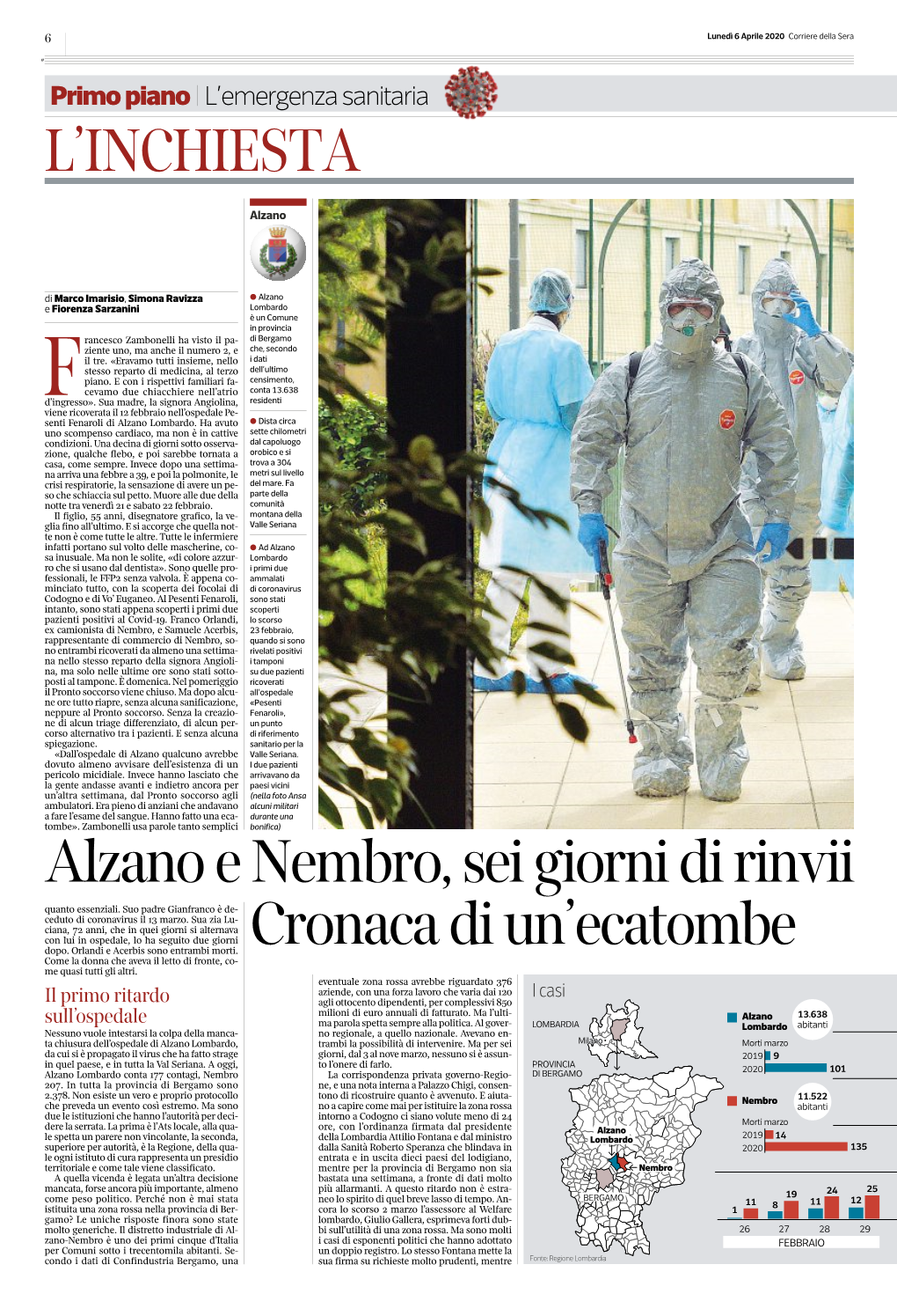 L'inchiesta Alzano E Nembro, Sei Giorni Di Rinvii Cronaca Di Un'ecatombe