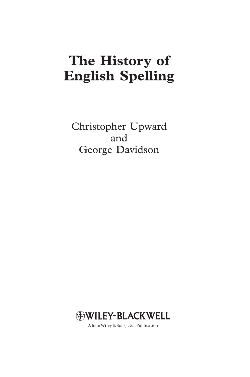 The History of English Spelling