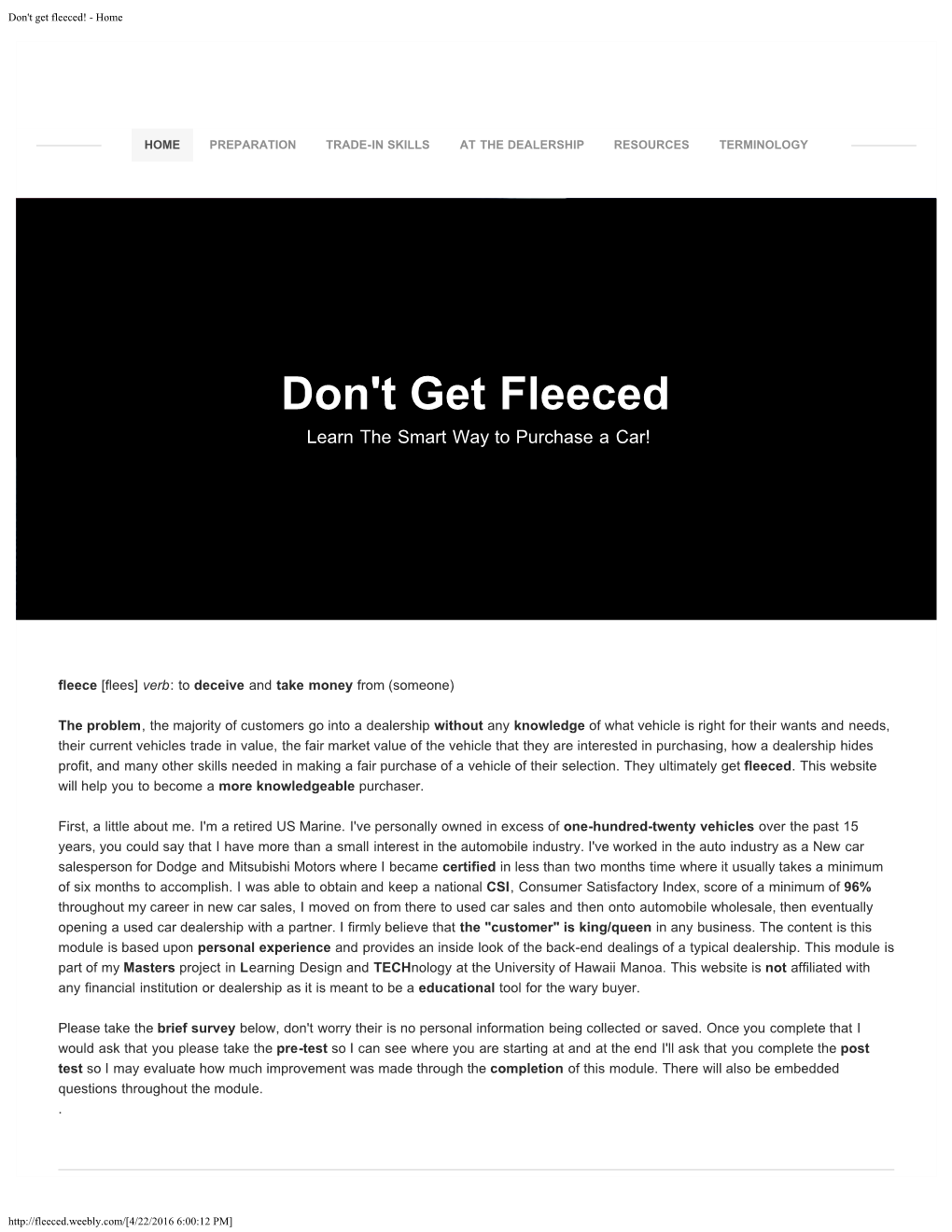 Don't Get Fleeced! - Home