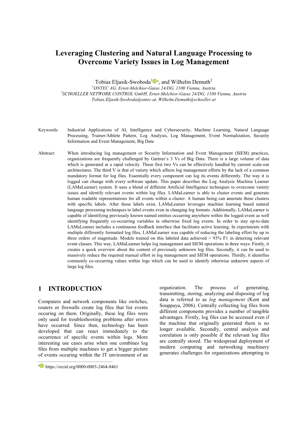 Leveraging Clustering and Natural Language Processing to Overcome Variety Issues in Log Management