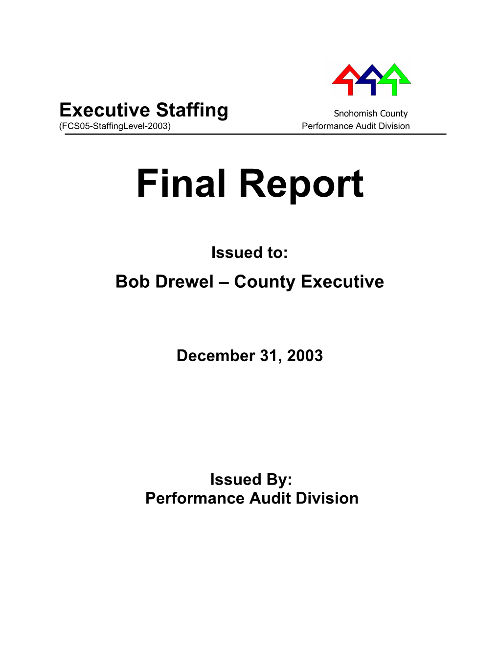 2003 Executive Staffing