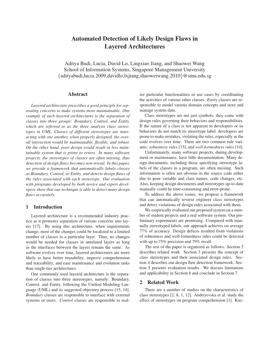 Automated Detection of Likely Design Flaws in Layered Architectures