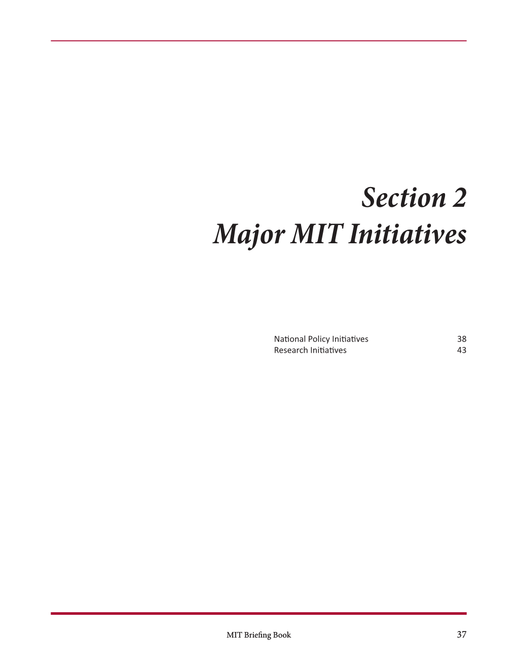 Section 2: Major MIT Initiatives (PDF)