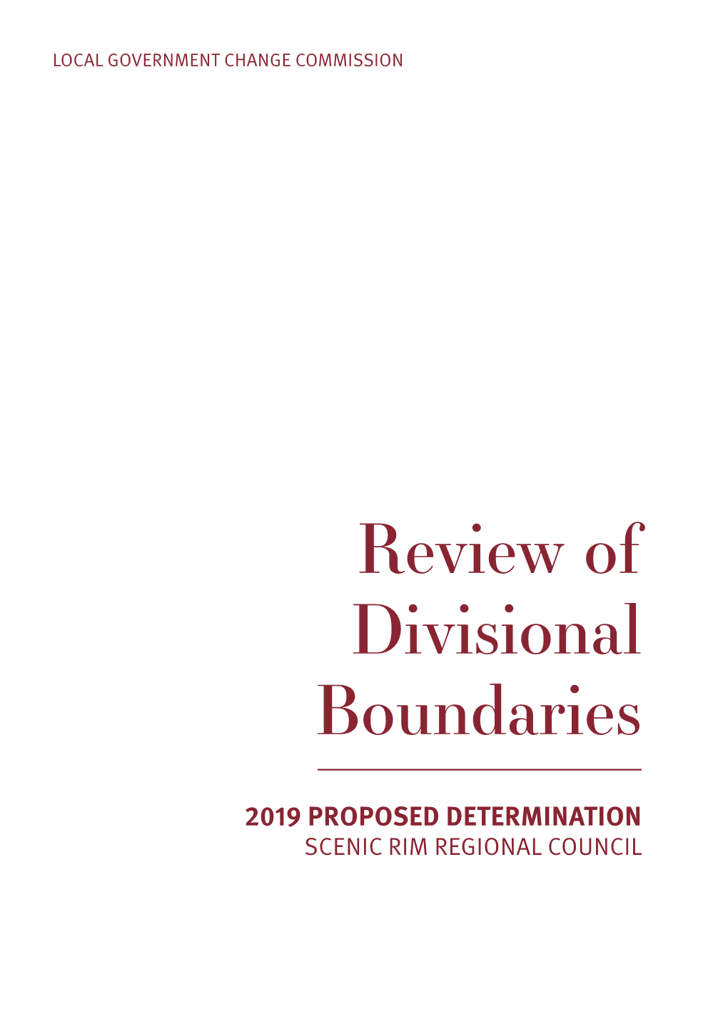 Review of Divisional Boundaries