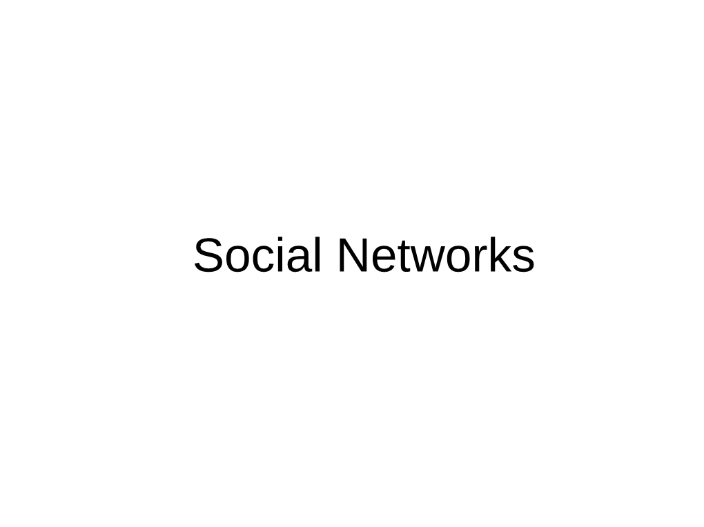 Social Networks