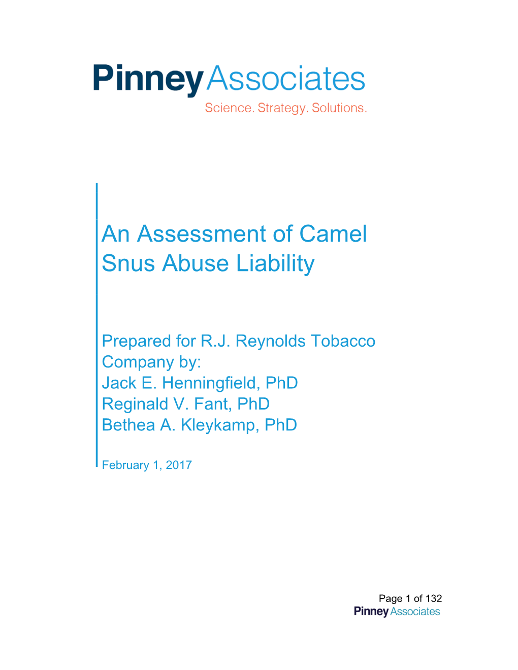 An Assessment of Camel Snus Abuse Liability