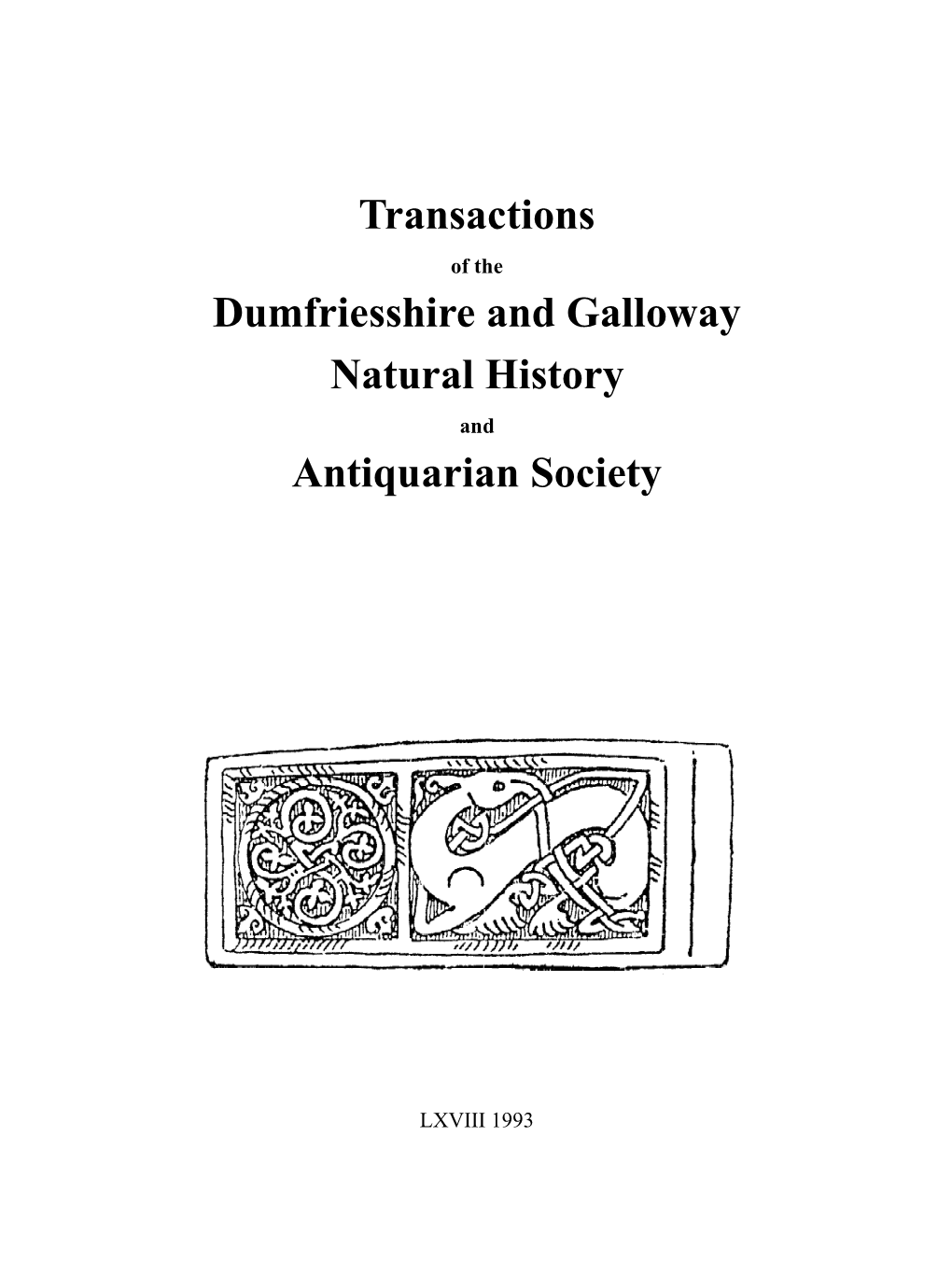 Dumfriesshire and Galloway Natural History and Antiquarian Society