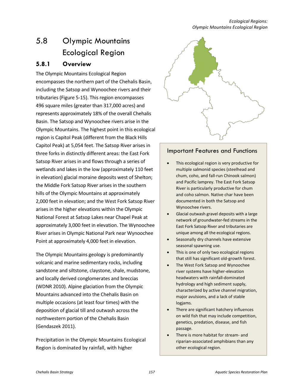 Olympic Mountains Ecological Region