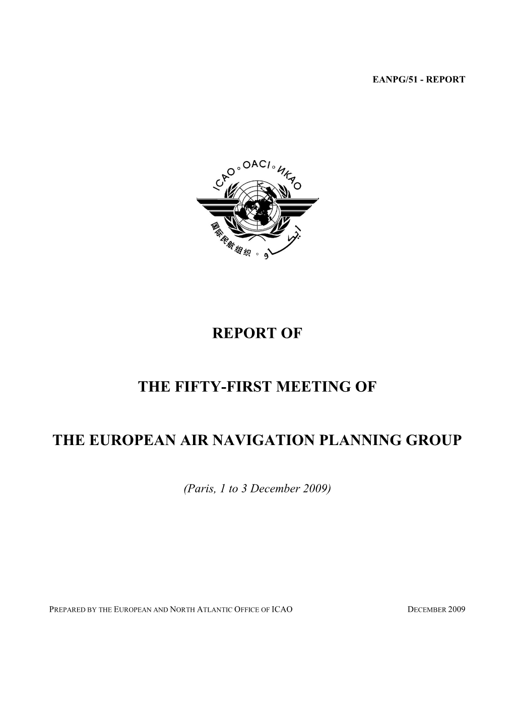 Report of the Fifty-First Meeting of the European Air