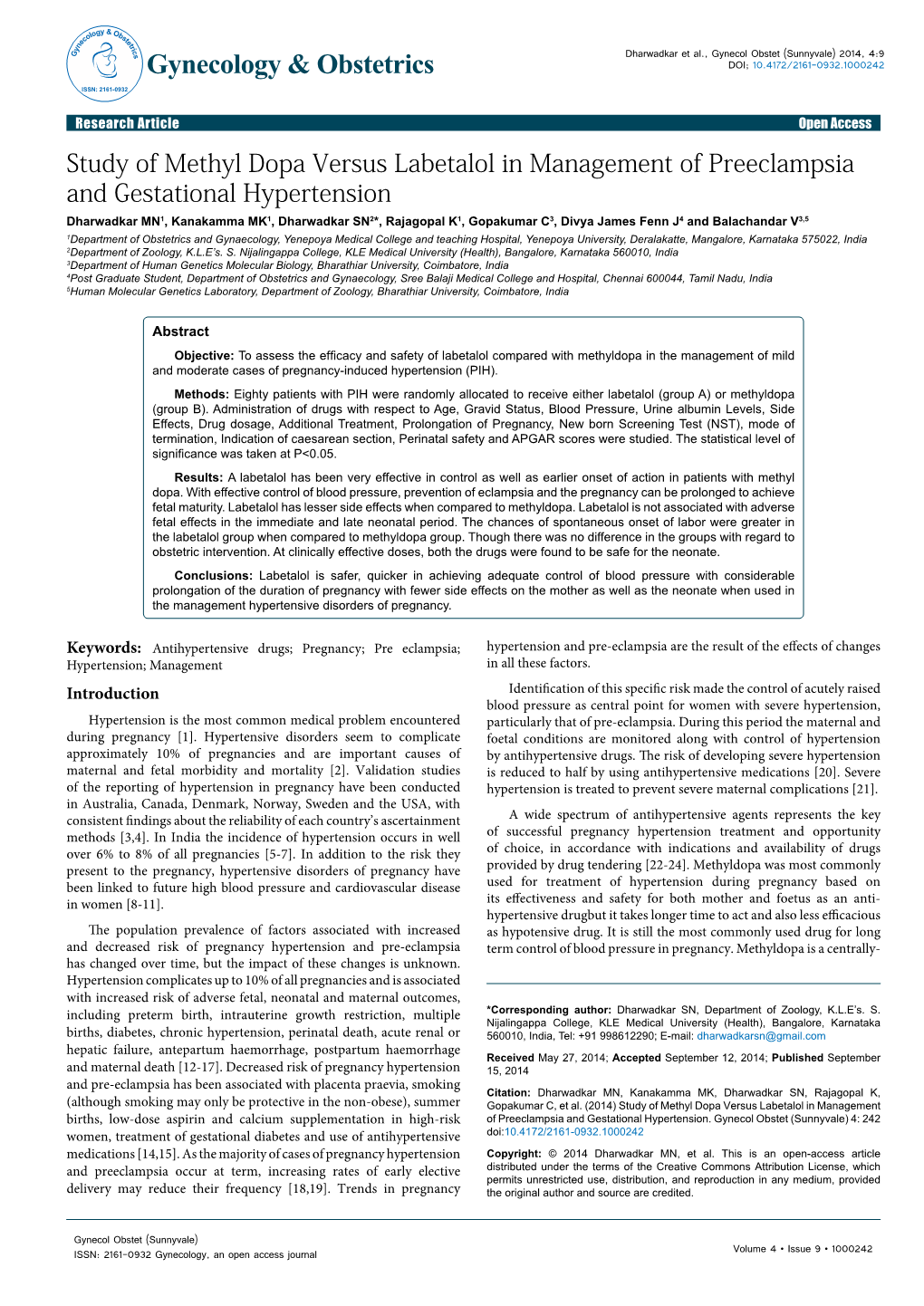 Study of Methyl Dopa Versus Labetalol in Management of Preeclampsia and Gestational Hypertension