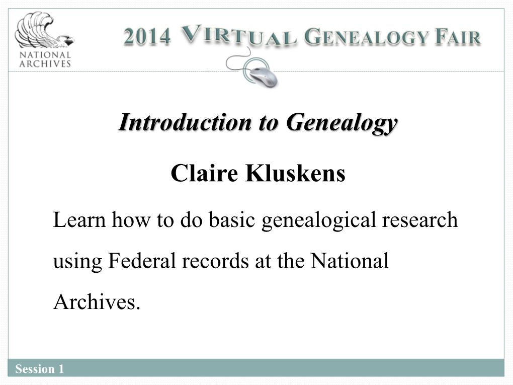 Getting Started with Your Genealogy