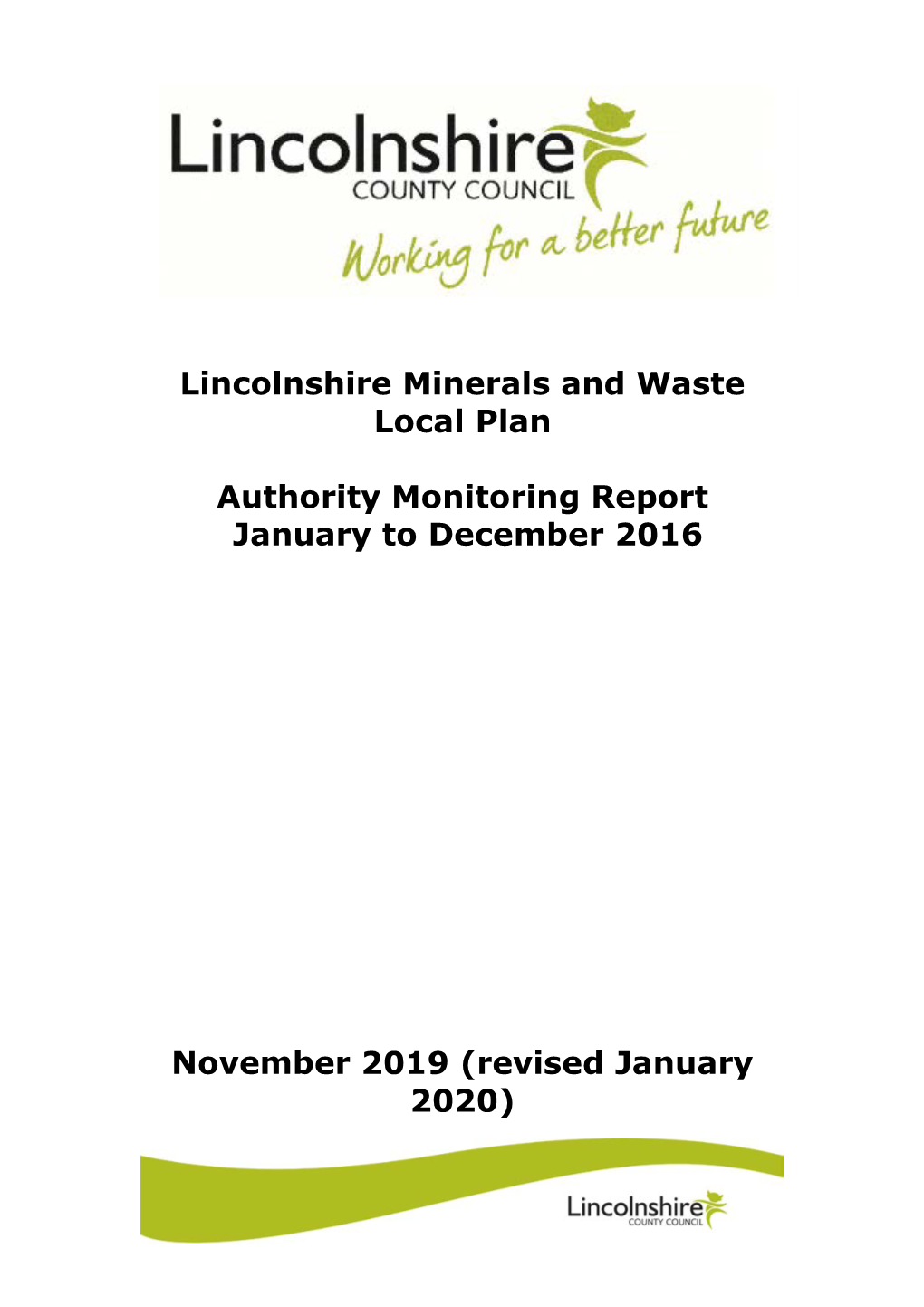 2016 Lincolnshire Authority Monitoring Report Final