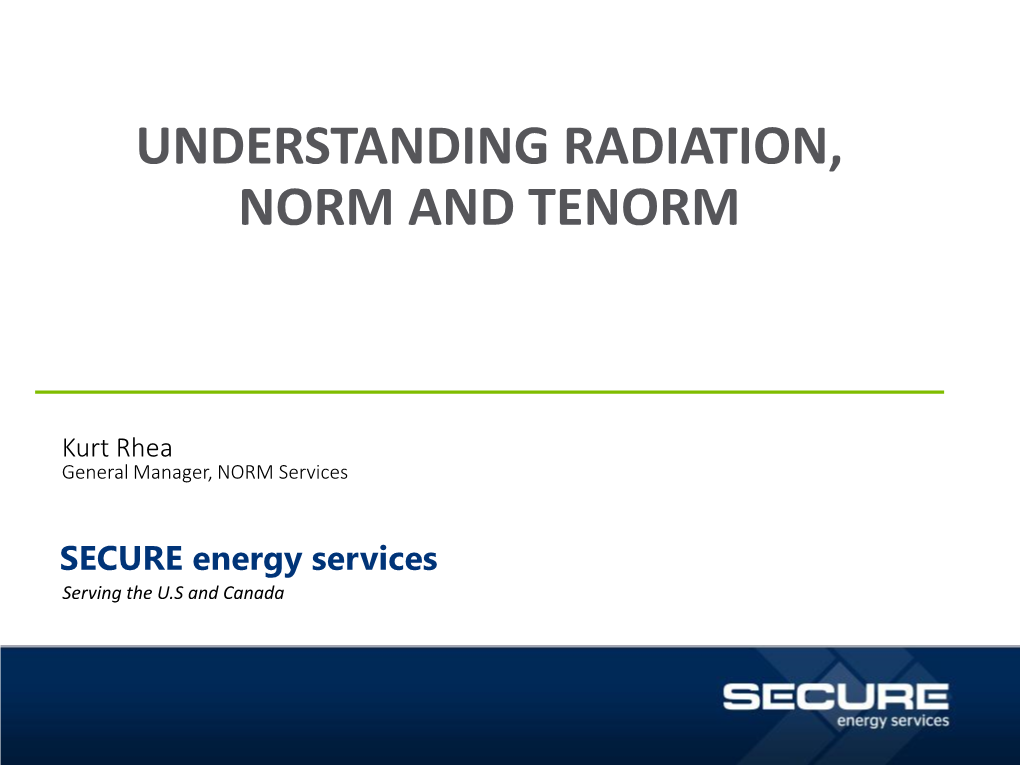 Understanding Radiation, Norm and Tenorm