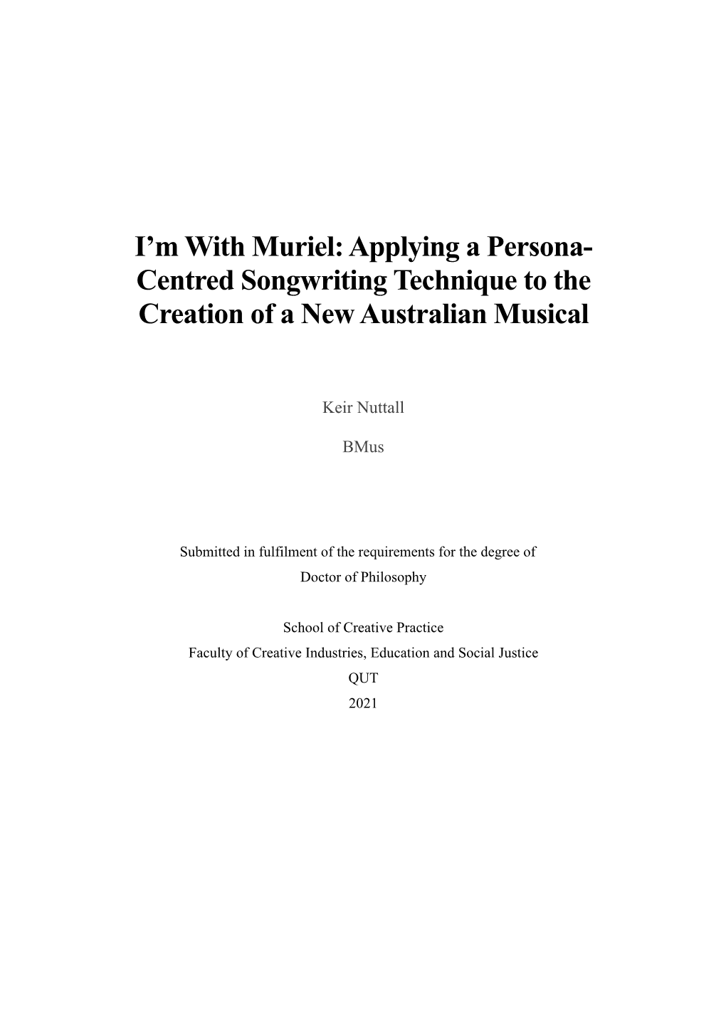 Keir Nuttall Thesis