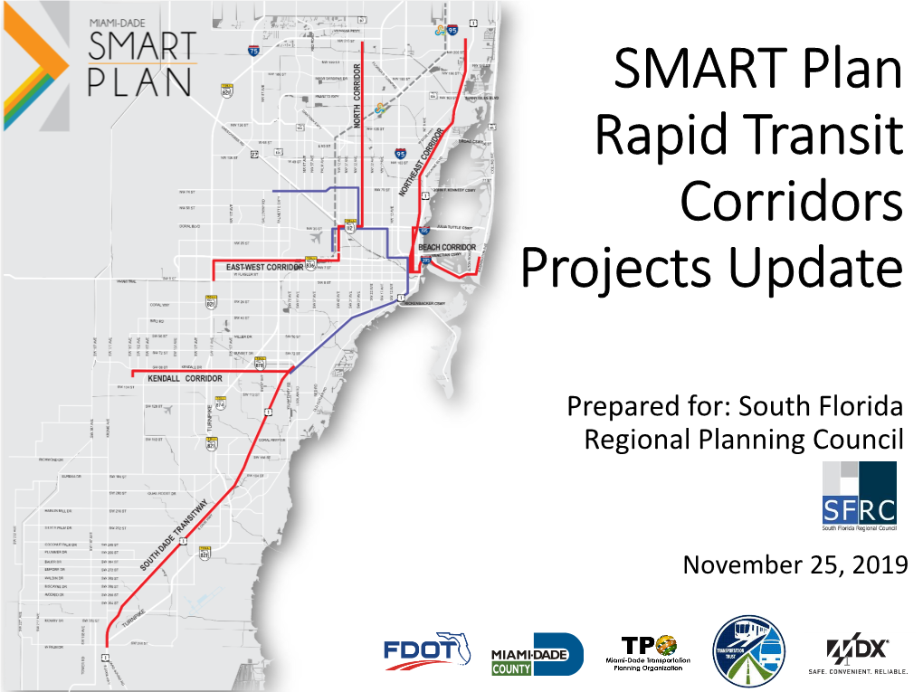 SMART Plan Rapid Transit Corridors Projects Update