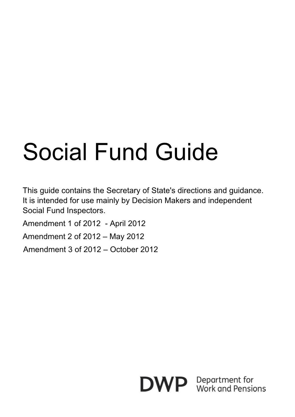 Social Fund Guide