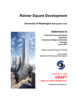Rainier Square Development DRAFT