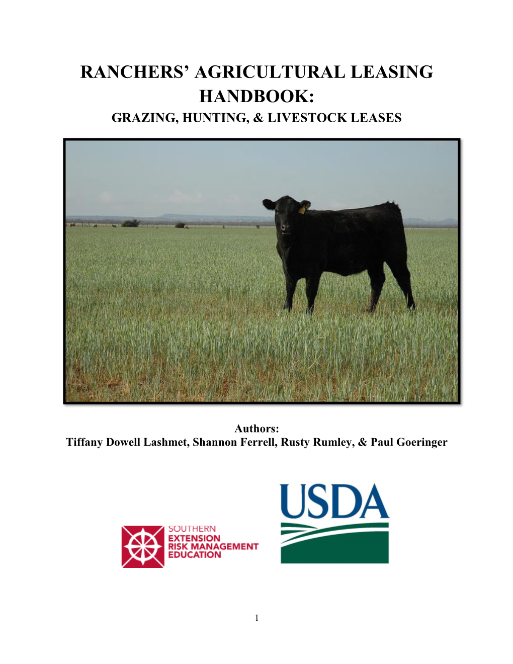 Ranchers' Agricultural Leasing Handbook