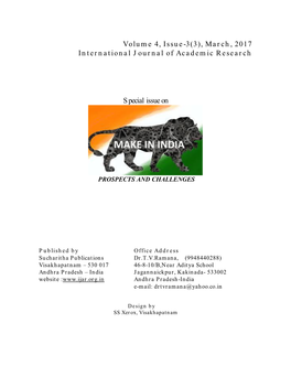 Volume 4, Issue-3(3), March, 2017 International Journal of Academic Research