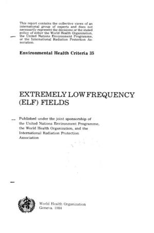 Extremely Low Frequency (Elf) Fields