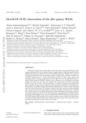 Meerkat-16 H I Observation of the Dirr Galaxy WLM