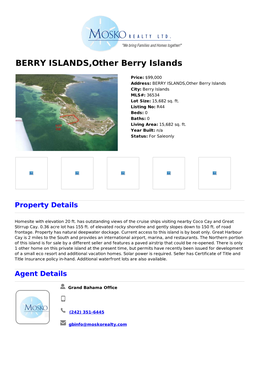 BERRY ISLANDS,Other Berry Islands