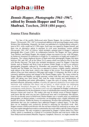 Dennis Hopper, Photographs 1961–1967, Edited by Dennis Hopper and Tony Shafrazi