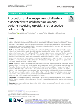 Prevention and Management of Diarrhea