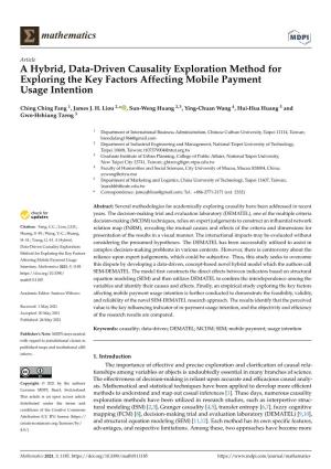 A Hybrid, Data-Driven Causality Exploration Method for Exploring the Key Factors Affecting Mobile Payment Usage Intention