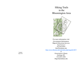 Hiking Trails in the Bloomington Area