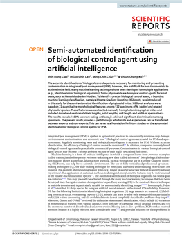 Semi-Automated Identification of Biological Control Agent Using
