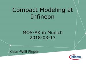 Compact Modeling at Infineon