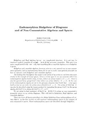 Endomorphism Bialgebras of Diagrams and of Non-Commutative Algebras and Spaces