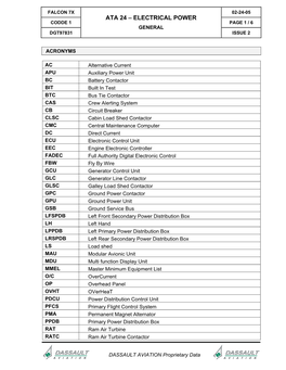 Electrical Power Codde 1 Page 1 / 6 General Dgt97831 Issue 2