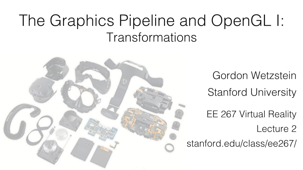 The Graphics Pipeline and Opengl I: Transformations