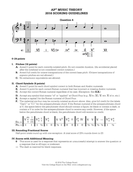 AP Music Theory Student Sample (2016) – Question 4