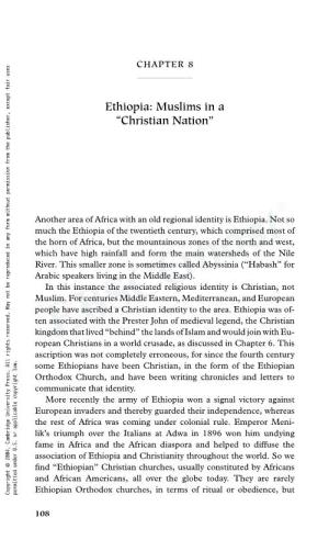 Ethiopia: Muslims in a “Christian Nation”