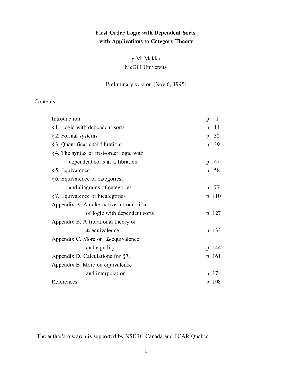 First Order Logic with Dependent Sorts, with Applications to Category Theory