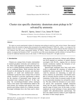 Deuterium Atom Pickup in Srq Solvated by Ammonia