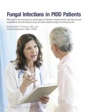 Fungal Infections in PIDD Patients