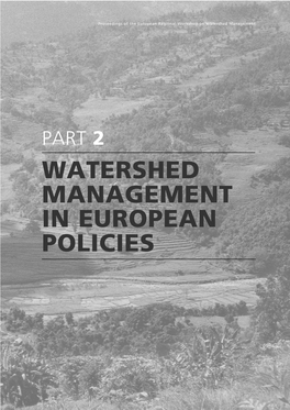 Watershed Management in European Policies